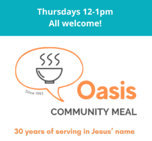 Oasis Community Meal promotional flyer